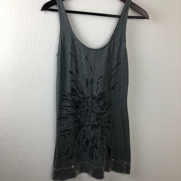 Express Womens Tank Top Dress, Gray Small - Picture 1 of 7